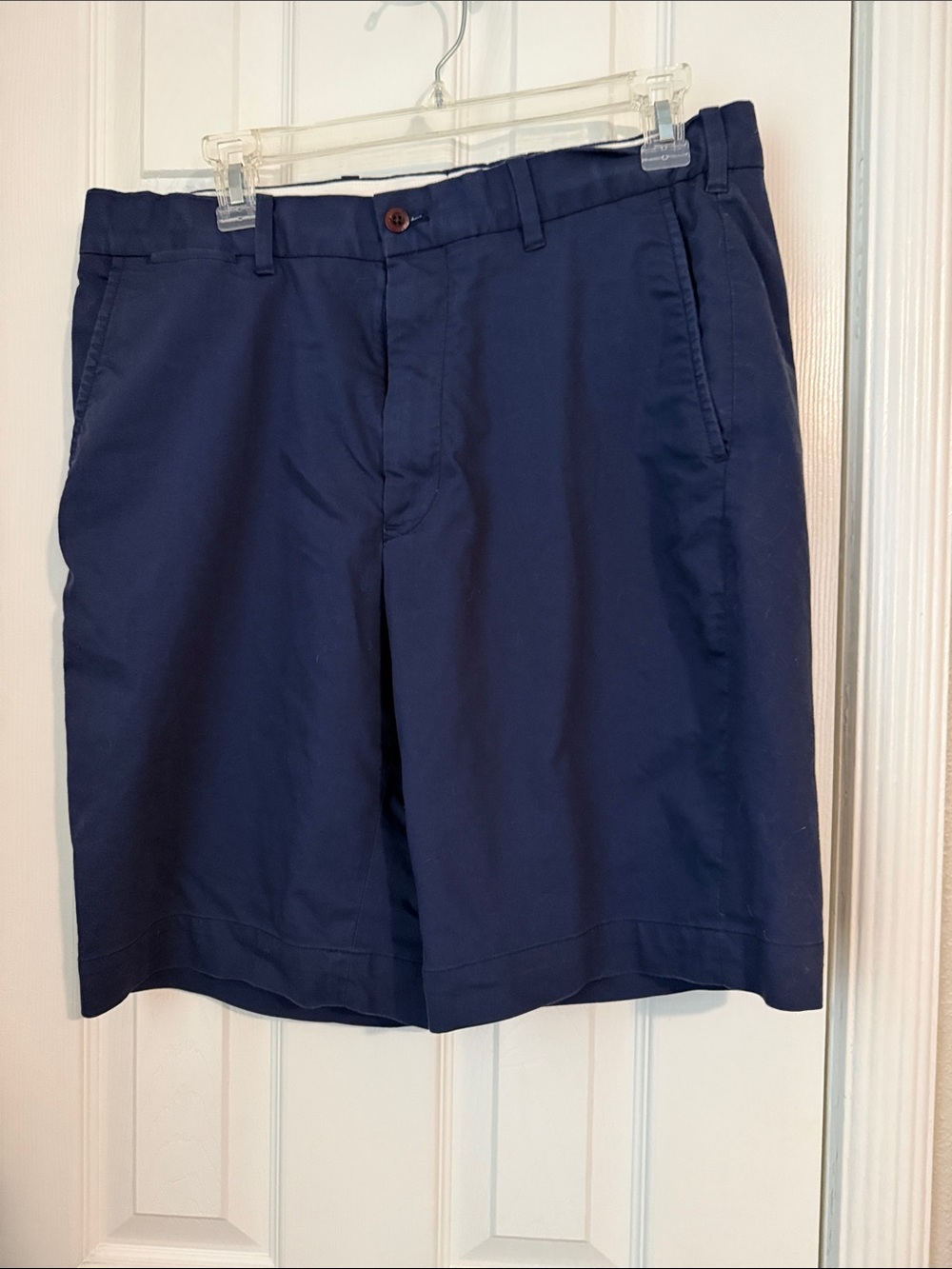 Polo Golf by Ralph Lauren Navy Flat-Front Cotton Shorts